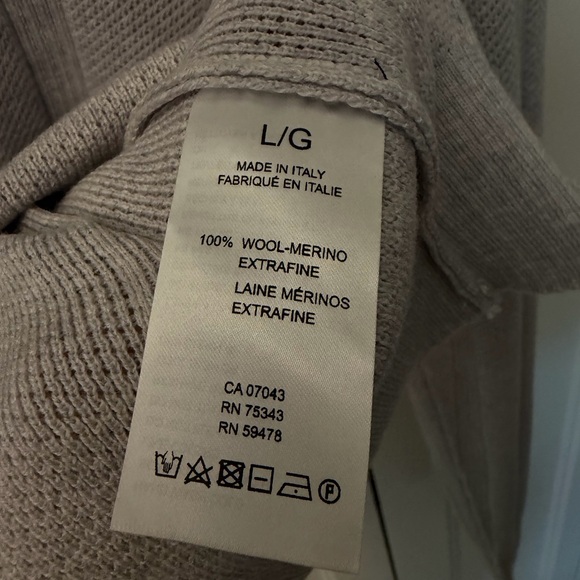 Maglificio Merino Wool Gray Men's sweater - Picture 4 of 5